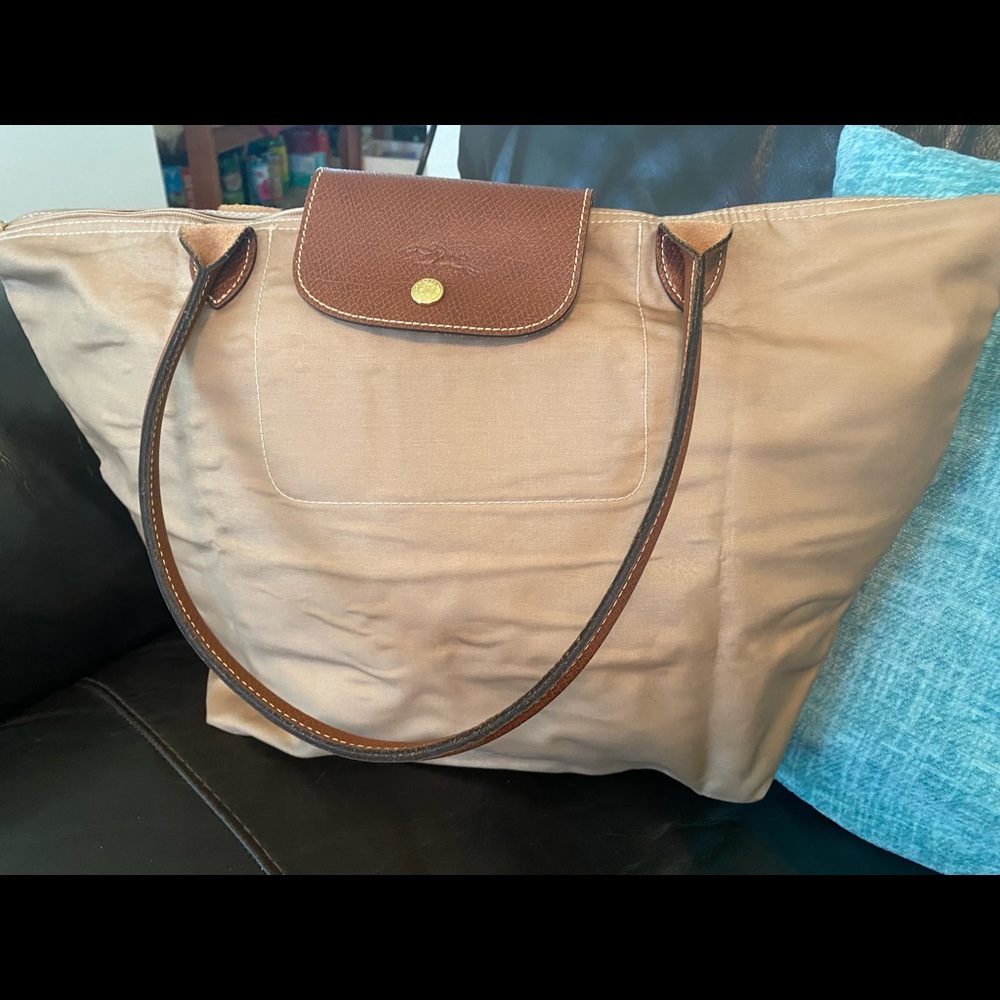 Longchamp beige handbag
